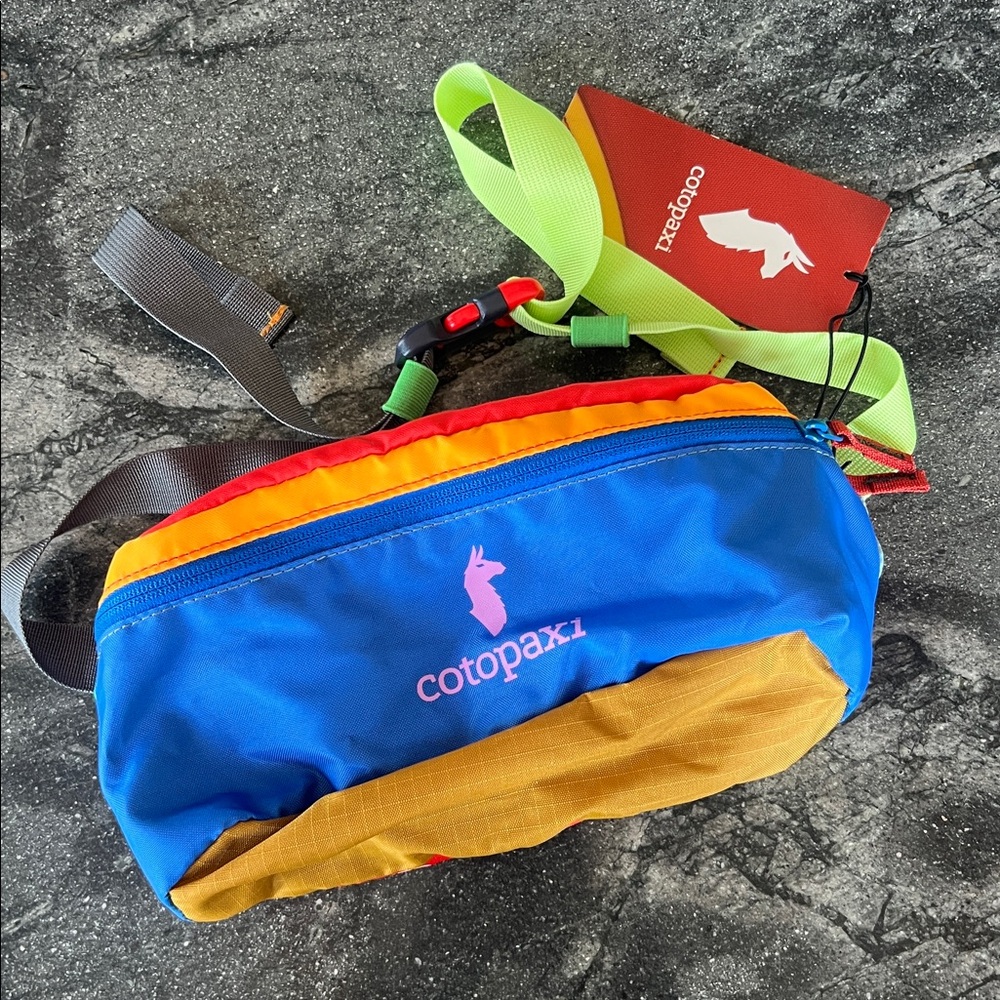 NWT Cotopaxi Bataan 3L Fanny Pack Wana Logo Multi color Del Dia Camping Hiking